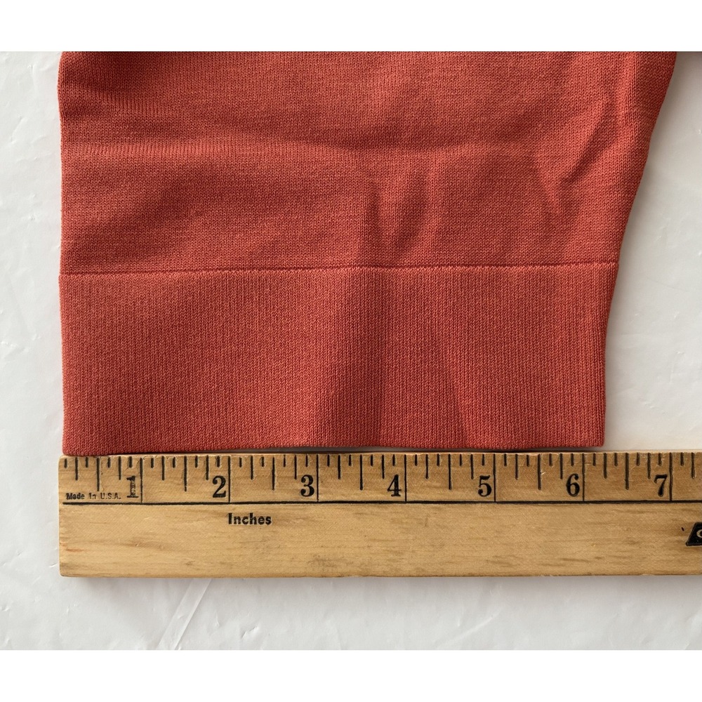 Pendleton Sweater Women XL Orange V Neck Silk Blend Short Sleeve Pullover NWT - Picture 15 of 16